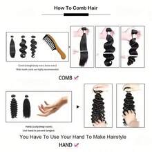 Uveous Deep Wave Human Hair Bundles 12A Brazilian Raw Unprocessed Virgin Hair Double Weft Hair Extensions Wet And Wavy Deep Curly Water Wave Human Hair Thick Full Natural Black Hair For Women 1/3/4 Bundles Pack - Natural Black - View 10