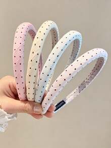 1pc Japanese Retro Plaid Twisted Hair Hoop, Summer Plaid Hair Clip, Girl Style Hair Accessory, Anti-Slip Toothed Hair Clip Headband - Multicolor - View 1