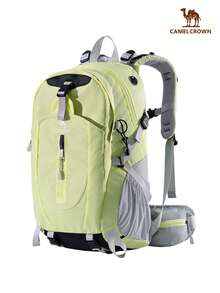 CAMEL CROWN Outdoor professional mountaineering bag men's backpack travel large capacity backpack women's hiking sports climbing schoolbag - 抹茶綠 - 查看 11