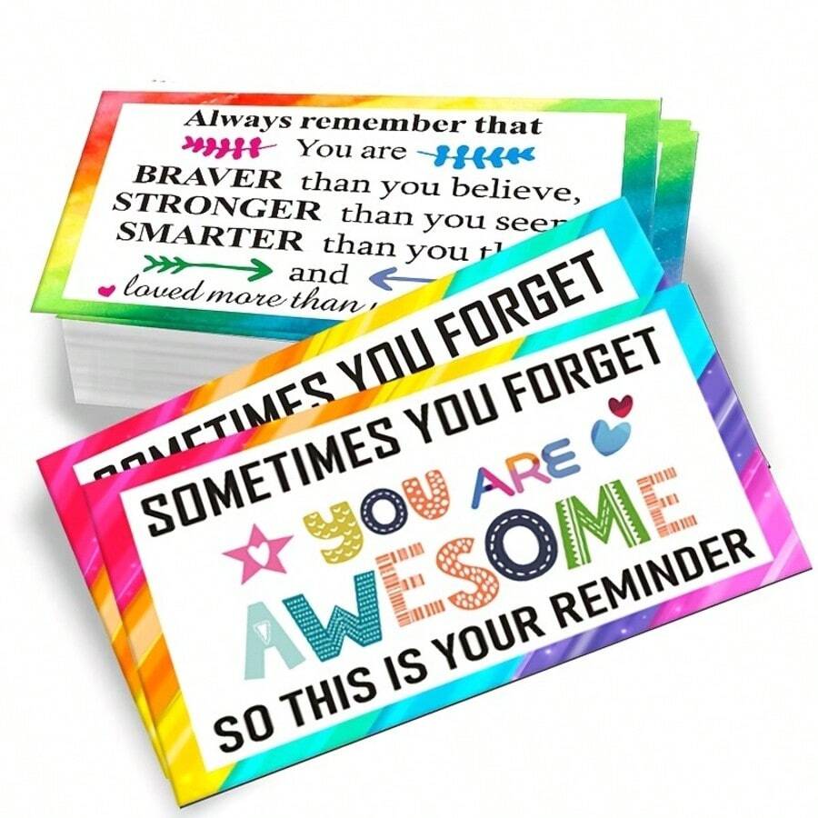 100pcs Inspirational Encouragement Cards, Mini Thank You Notes For Healthcare Professionals, Doctors, Nurses, Volunteers, Staff