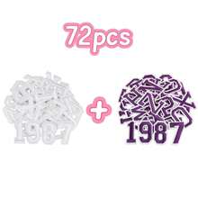26/78 件 3.8 厘米/1.5 英寸刺绣英文字母熨烫/缝制补丁，服装配饰，夹克，帽子，书籍，背包 - DIY 刺绣贴花 - 多色 - 查看 64