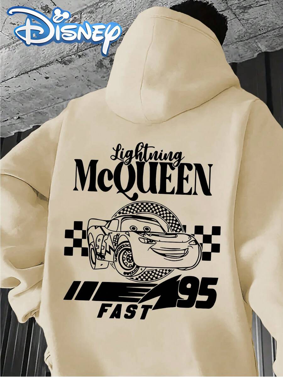Men's Disney Cars Lightning McQueen Hoodie, Casual Sweatshirt.It's The Perfect Choice For A Versatile, Casual Holiday Gift.Fathers Day Gifts. - 米色 - 查看 1
