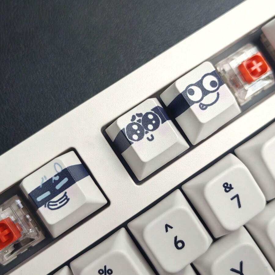 卡通動漫電競鍵帽 R4 補充鍵組 ESC 補充鍵,Cherry 原廠高度,PBT 材質耐磨耐用,相容 XTRFY、Wooting、Leopold,卡通可愛風,適用於辦公電競打字機械鍵盤,個性化鍵帽,節日生日禮物 - 查看 1