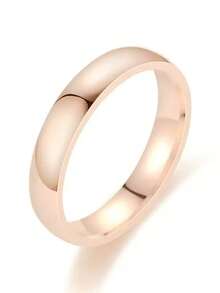 6毫米宽钛金彩色戒指 - 金色光泽，现代简约风格，经久耐用，适合婚礼、情人节、毕业纪念日、周年庆典等场合，时尚设计，男女皆宜，精致抛光，时尚配饰，情侣款 - 彩色 - 查看 30