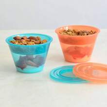 - Juego de tazas reutilizables para parfait con tapas e insertos, tazas de plstico para postre y yogur, a prueba de derrames y fugas pequeo 4 onzas - Arcoiris (Arcoíris) - Ver 3