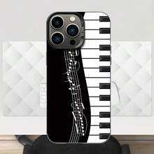 24h Shipping From DE/FR/ES | Black & White Piano Keys High-End Elegant UV Printed Case With Durable, Wear-Resistant, Camera Protection & Shockproof – Perfect Holiday Gift – Compatible With Apple  11/12/13/14/15/16/17 Pro Max/Plus/SE/Air – For Samsung Galaxy S21/S22/S23/S24/S25 Ultra &  13/14/15 Pro/Ultra - 圖片色1pcs - 查看 6