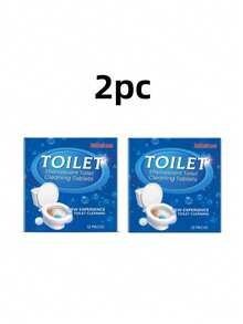 jakehoe 12pcs/24pc Toilet Cleaning Tablets, Designed For Effervescent Cleaning, Daily Maintenance Of Toilet Bowl Cleanliness, Reducing Scrubbing Time, Deodorizing, Removing Yellow Stains And Odors, Improving Bathroom Environment, Great Helper For Home Cleaning (New And Old Models Randomly Shipped) - Solid State - View 9