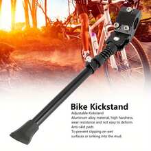 Aluminum Alloy Adjustable Bicycle Kickstand/Mountain Bike Support/V-Brake Foot Support/Mountain Bike Side Stand/Single Support, Suitable For 16", 20", 24", 26" Wheel Diameter Bicycles And 700 Road Bikes - Multicolor - View 1