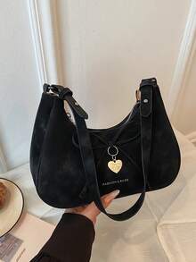 Tas Tangan Pita Terbaru untuk Wanita, Tas Bahu Serbaguna yang Modis - Hitam - View 8