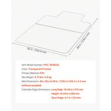 Chair Mat With Lip, 36 X 48-Inch Office Chair Mat For Low Pile Carpeted Floors, Plastic Floor Protector Rug With Studded, Non-Slip & Easy To Clean, Smooth Glide Under Desk Rug For Home Office - 36 x 48 inch, PVC - Xem 7