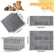 6 Pcs Spliceable Blanket Bed, Wool Cage Pad, Small Animal Waterproof Sleeping Pad Set Suitable For Rabbits, Hamsters, Cats, Dogs, Guinea Pigs, Pads, Guinea Pigs - View 3