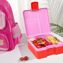 1pc Sealed Salad Lunch Box Fruit Box - With Compartments Large Capacity Bento Box, Work Lunch Box, Back To School Supplies, Kitchen Restaurant Food Storage Box - Multicolor - View 3