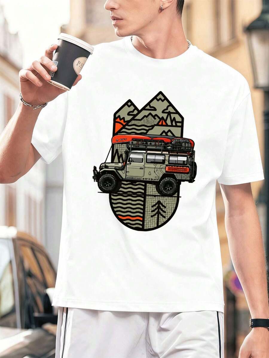 Camisetas masculinas - Branco - Ver 1