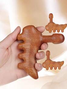 1pc Wooden Massage Stick Portable Foot And Body Acupoint Stimulation Tool, Suitable For Muscle Relaxation, Travel Carry And Chronic Disease Conditioning - Multicolor - View 2
