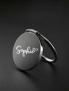 1pc Personalized Customized Phone Ring Holder, Phone Finger Ring, Case Ring Holder Stand, Slouchy Ring Finger Holder, Desktop Support Stand Clip Pull Ring, Back Suction Cup Strong Adhesive Multifunctional Hand Ring - Multicolor - View 4