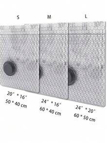 1/7pcs Travel Vacuum Storage Bags With Manual Air Pump, Grid Pattern, Reusable, For Clothes, Quilts, Blankets, Pillows, Bedding, Sealing, Clothing Storage, Travel Accessories, Organization Essentials - Multicolor - View 6