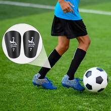 1 par de mini espinilleras de fútbol, diseño reforzado para una protección mejorada, almohadillas de espinilleras de fútbol duraderas para adolescentes y adultos, equipo de deportiva. - Nunca te detengas - Ver 4