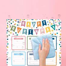 4pcs Classroom Birthday Hanging Chart, Classroom Birthday Calendar, Birthday Theme Classroom Bulletin Board Decor, Happy Birthday Theme Decoration, Back To School Teaching Supplies Birthday Poster - Multicolor - View 5