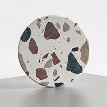 1pc Natural Marble Round Jewelry Tray, Jewelry & Key Storage Dish, Home Desktop Stone Decorative Ornament - Color - View 6