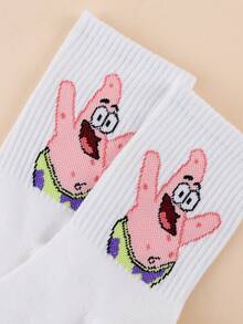 SpongeBob SquarePants 1 Pair Women's Fun Personalized Cartoon Cute Multicolor Jacquard Mid-Calf Socks,Athletic, All-Season, Suitable For Daily Wear - Multicolor - View 2