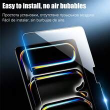 Martin stella Pelindung Layar Kaca Tempered Kompatibel Dengan iPad Air 11 13 M4 M3 M2 Pro 11 13 M5 M4 Air 5 4 1 2 3 9.7 10.5 Pemasangan Mudah - Clear - View 5