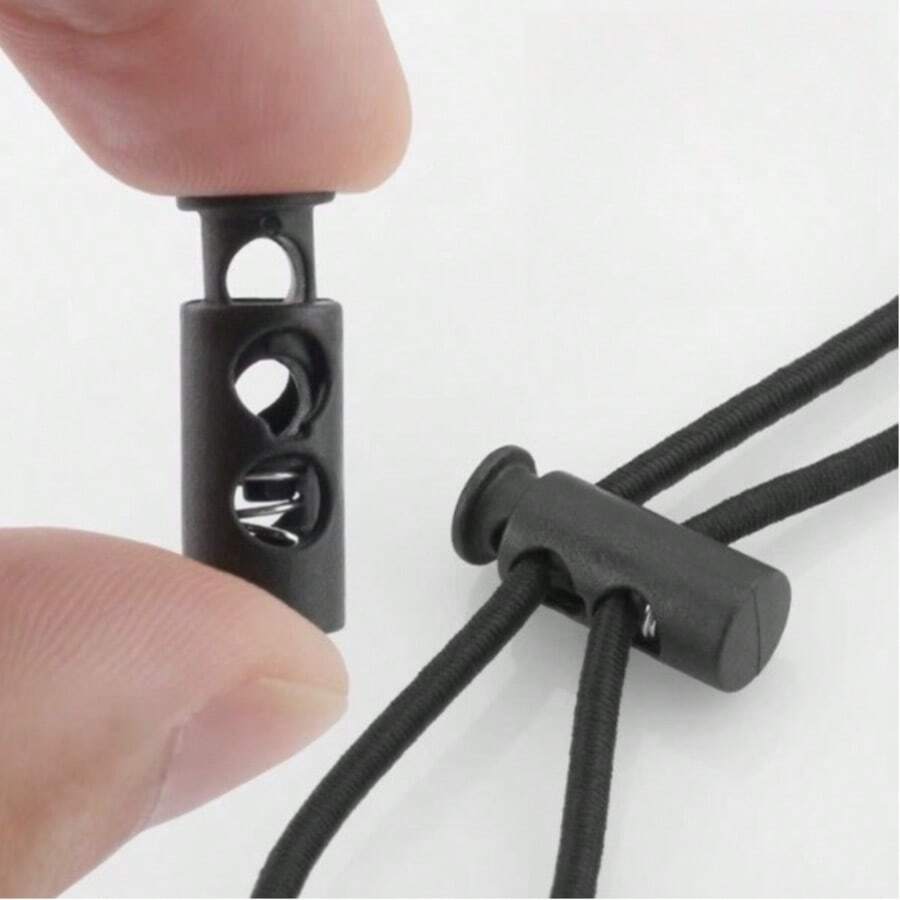 10/30 Stücke Doppelloch Kunststoff Kordelstopper Feder-Kordelstopper, verstellbarer Kordelzug-Stopper für Hoodies, Rucksäcke, Aufbewahrungstaschen, Näh-DIY-Zubehör - Mehrfarbig - Übersicht 1