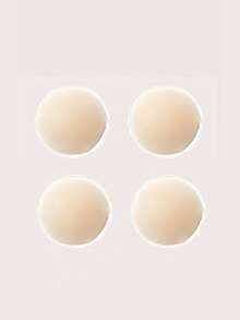 Plus Size Reusable Self-Adhesive Silicone Nipple Covers,Ultra-Thin & Invisible Self-Adhesive Nipple Pasties, Lingerie Accessories Almond Wedding Bra - Multicolor - View 11