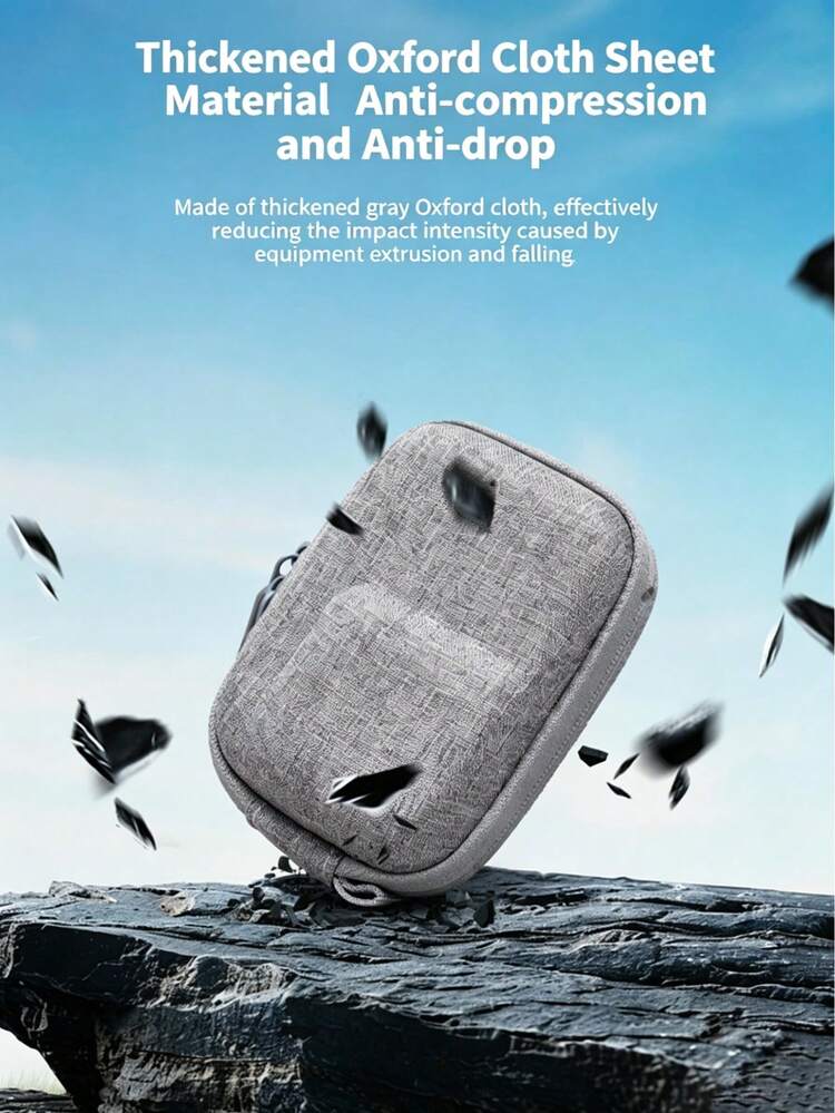 Compatible With DJI Osmo Action 6 Mini Storage Bag. Thickened Oxford Cloth For Pressure And Drop Protection. Double Zipper Protective Case. Available In Two Colors. - View 6