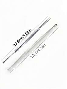 2 Pieces Of Stainless Steel Tongue Coating Cleaner And Tonsillolith Removal Tool, With Anti-Slip Handle, Portable Design, Comfortable Grip Handle, Durable Equipment, Ergonomic Handlex, Tongue Scraper, Teeth Cleaning Tool, Travel Toothbrush - Multicolor - View 2