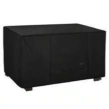 NettyPro - Funda recgular para mesa de centro impermeable para muebles de exterior recgular 48 x 26 x 18 pulgadas color - Negro - Ver 2