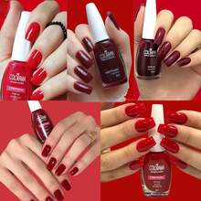 Kit 5 Esmaltes Tons Vermelhos Colorama Cremoso Esmalte Atacado - 4 Cor - Visão 5