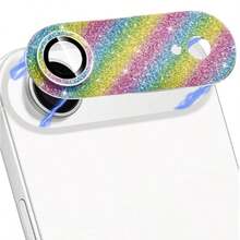 Luxury Shiny Camera Lens Protector Film, Compatible With IPhone 17 Pro Max/17 Pro/17 Air/17, Tempered Glass Camera Screen Anti-Drop Protective Case, Integrated Full Body Coverage With Positioning Tempered Lens Protector, Lens Protector Pad, Easy Installation, Decorative Protective Film, High Definition Image Quality, Anti-Drop, Anti-Scratch, 9H Tempered Glass, Strong Adhesion, Perfect Gift, Ideal Choice For Family And Friends - Multicolor - View 25