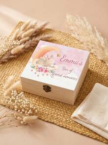 1 buah Kotak Kenangan Bayi Kustom, Kotak Kenang-kenangan Kayu Personalisasi untuk Momen Penting, Hadiah untuk Bayi Baru Lahir, Hadiah untuk Acara Baby Shower/Pembaptisan, Kotak Kenang-kenangan Gigi & Rambut, Dekorasi Kamar Bayi - MultiWarna - View 18