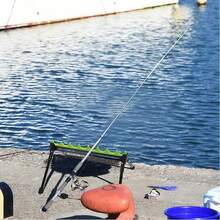1 st justerbar 2-sektions teleskopisk fiskespöhållare, fiskespöställ med flera hål, markspikshållare för fiskespöställ utomhus - Multifärgad - Visa 5