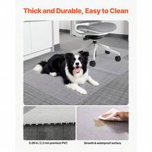 Chair Mat With Lip, 36 X 48-Inch Office Chair Mat For Low Pile Carpeted Floors, Plastic Floor Protector Rug With Studded, Non-Slip & Easy To Clean, Smooth Glide Under Desk Rug For Home Office - 36 x 48 inch, PVC - Xem 5