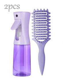 2/4/5/6/11/12pcs Unisex Hair Styling Brush Set (New Upgraded Curling Comb, 9-Row Nylon Cushion Styling Brush, Volumizing Brush, Tail Comb, Edge Brush, Spray Bottle, 4pcs Duck Clip, Flower Hair Clip, Hair Styling Brush Set), Curling Brush - Multicolor - View 16
