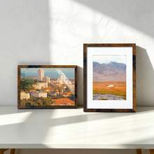 1pc Rustic Style Vintage White/Embroidered Brown Lightweight Picture Frame, American Wall Decor. Retro Poster, Photo, Artwork Framing Frame. Available In 8.5x11/A4/11x14(8x10) Inches (Picture For Reference Only, Randomly Gifted Photo Paper Included) - 1PC - View 7