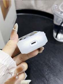 1個可愛貓咪手持遊戲設計極簡電鍍耳機保護套，適用於Apple Pro 2藍牙耳機，新款第4代、第3代、第1/2代Apple Pro 3耳機保護殼 - 彩色 - 查看 3