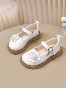 Girls' Princess Shoes, New Spring/Summer/Autumn Style, Fashionable And Elegant, Soft Sole Performance Shoes For Little Girls, Student Shoes For Spring And Autumn - White - View 6