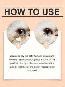 Pet Tear Stain Removal Cream, Gentle Natural Formula Eye Cleaner Ointment, Eliminate Tear Marks, Remove Eye Discharge, Non‑Irritating Tear Stain Treatment Cream For Dogs And Cats - Multicolor - View 11