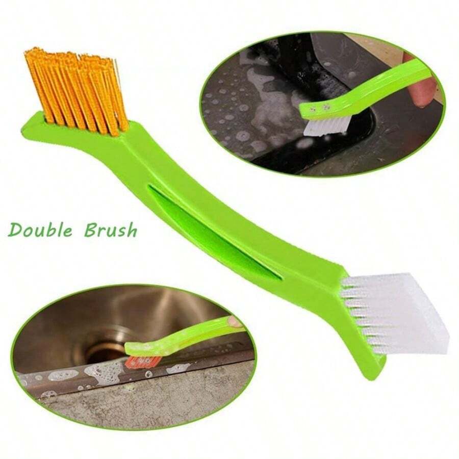 1pc Kitchen Cleaning Brush, Slot & Crevice Cleaning Brush, Window Sill Cleaning Brush, Universal Cleaning Brush - Multicolor - View 1