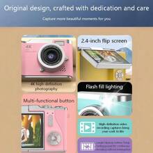 Portable Dual Front And Rear Lens High-Definition Pixel Digital Camera, 180° Flip Screen, With Filter Function, Suitable For Students - Graduation Gift - Holiday Gift (Includes 800mAh Rechargeable Battery) - View 5