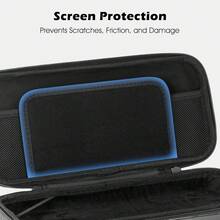 Carrying Case Compatible With Nintendo Switch 2 2025, Hard Shell Travel Pouch With Screen Protector, Thumb Grip Caps, 10 Game Card Slots And Mesh Pocket, Portable Console Storage Bag, Silver - View 6