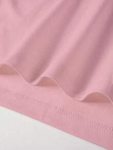Women's Pink Ciao Bella Cotton T-Shirt, Casual Short Sleeve Round Neck Tee With Print For Everyday Chic - 粉色 - 查看 3
