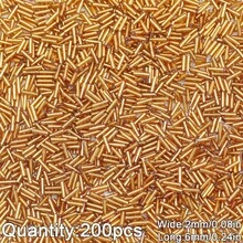 200顆 2x6mm 長管玻璃種子珠，鍍銀管珠，珠寶製作 DIY 手工藝品與藝術配件裝飾珠 - 10g管珠 - 查看 13
