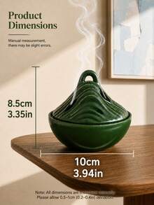 1pc Mountain Landscape Incense Burner, Deep Green Zen Decor, Nature-Inspired Aromatherapy Accent, Meditation Ornament, Sculptural Home Decor, Suitable For Living Room, Bedroom, Desk - Multicolor - View 2