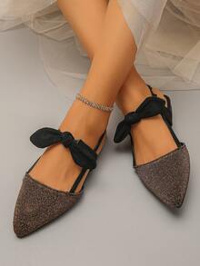2026 Spring/Summer New Women's Gold Flat Fashionable Comfortable Pointed Toe Casual Loafers - Gold - View 2