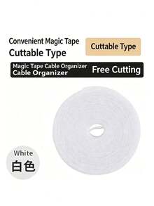 1捲可重複使用固定紮帶 多用途理線帶 電腦電視線材管理 數據線紮帶 - 彩色 - 查看 11