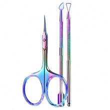 ANDVICTORY 4pcs Nail Clipper Scissors Cuticle Trimmer Set, Extremely Sharp Blades, With Cuticle Pusher And Stainless Steel Cutter, Suitable For Foot Care, Nail Care And Fingernails - Multicolor - View 7