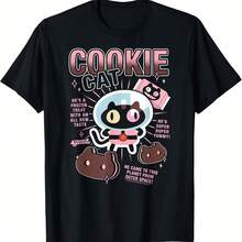 Steven Universes Cookie Cat Frozen Treat Cartoon T-Shirt - 黑色 - 查看 1